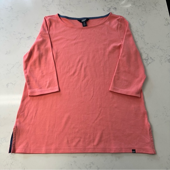 Lands' End Coral Long Sleeve Tee - Picture 8 of 9